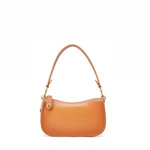 COACH Swinger 20 Shoulder Bag Glovetanned Brown Leather One Size Small Purse